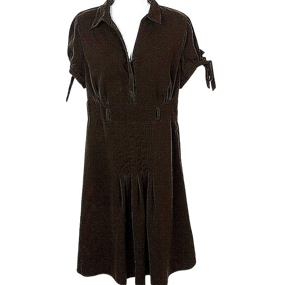 Chadwicks Brown Dress Womens Size 12 Retro Style - Picture 1 of 8